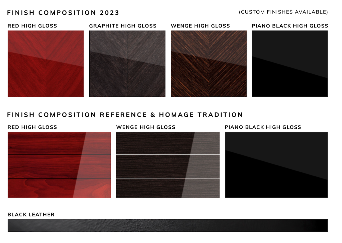 Gravis finish options